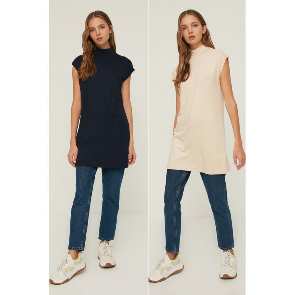 NWT Trendyol Tunic Navy blue Fitted